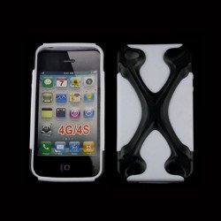 iPhone 4 4S X Case (Black-White)